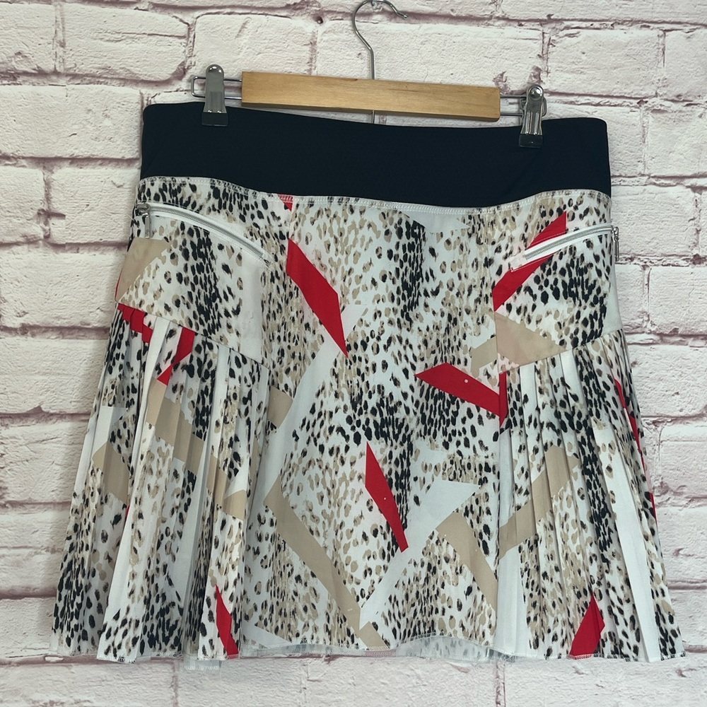 GG Blue Luxe Sport Animal Print Refined Caddy Skort Size Medium